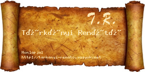 Tárkányi Renátó névjegykártya