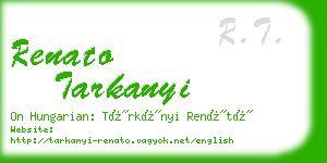 renato tarkanyi business card